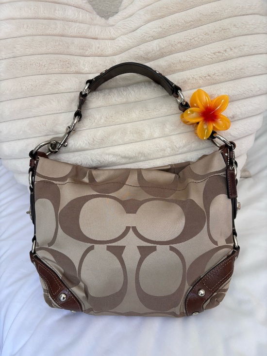 Coach Handbags - 2008 Coach Signature Carly Op Art Sateen Hobo Medium Shoulder Bag 13305